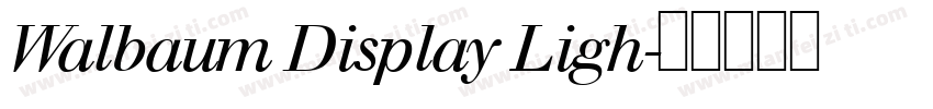Walbaum Display Ligh字体转换